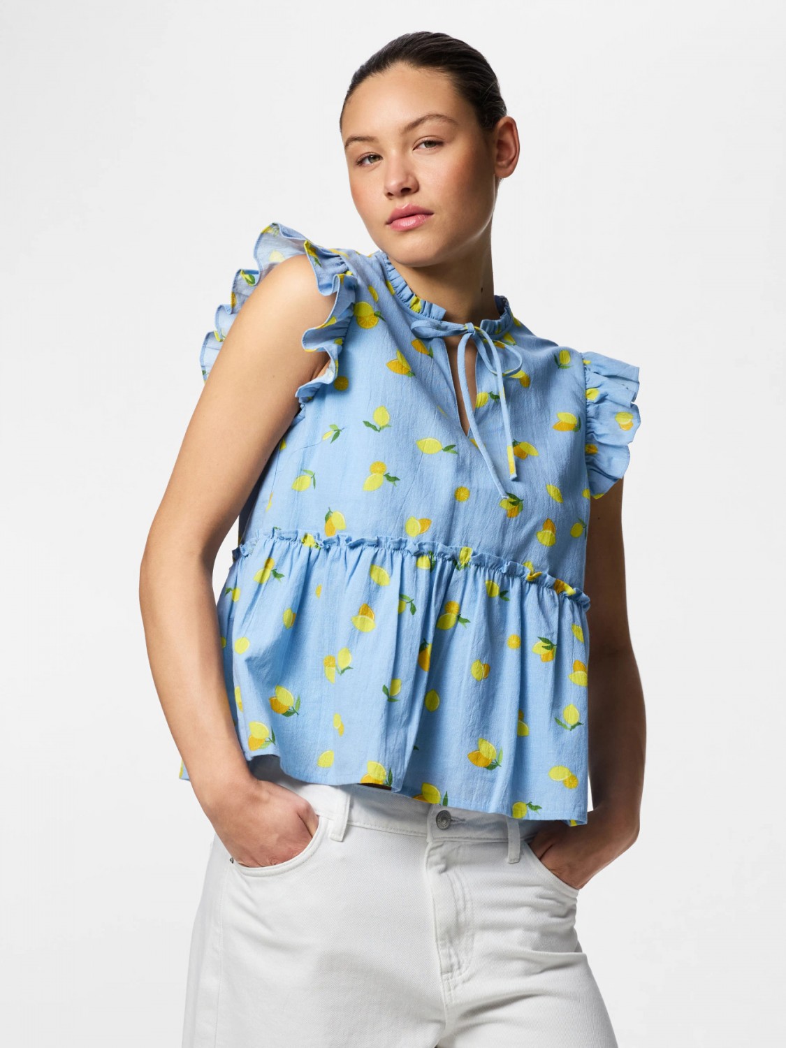 Top Emma limones 